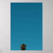 Positiver Vibes Tropical Palm Tree Moon Minimalism Poster (Vorne)