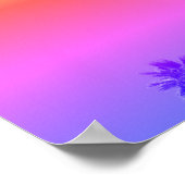 Positiver Vibes Tropical Palm Tree Moon Minimalism Poster (Ecke)