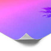 Positiver Vibes Tropical Palm Tree Moon Minimalism Poster (Ecke)
