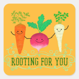 Positiver Wurzelpun - Wurzeln für Sie Quadratischer Aufkleber