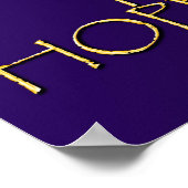 POSITIVES 3D-Goldenes Textplakat Poster (Ecke)