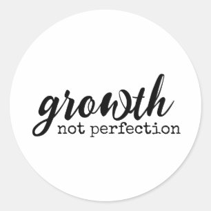 Positives Affirmation Growth not Perfection Runder Aufkleber