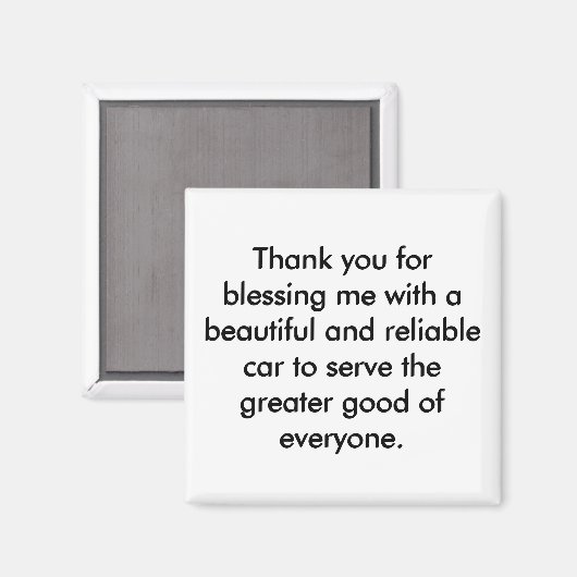 Positives Affirmation Magnet - Danksagung (Vorderseite/Rückseite)