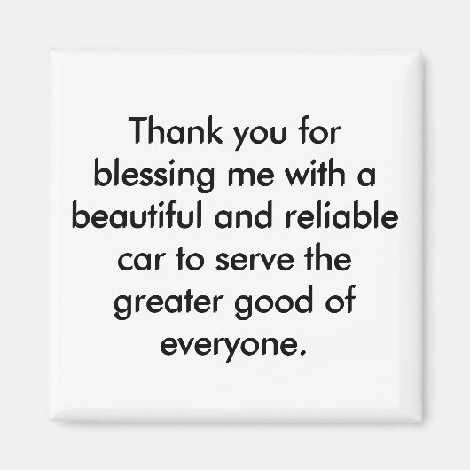 Positives Affirmation Magnet - Danksagung (Vorne)