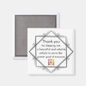 Positives Affirmation Magnet - Danksagung (Vorderseite/Rückseite)