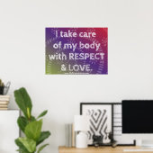 Positives Affirmation Manifest Perfect Body Health Poster (Heimbüro)