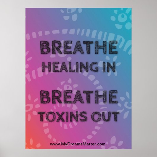 Positives Affirmation Manifest Perfect Body Health Poster (Vorne)