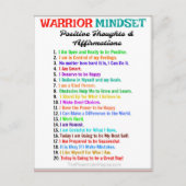Positives Affirmations Poster - Warrior Mindset Postkarte (Vorderseite)