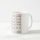 Positives Affirmations-Typografie-Muster Kaffeetasse (VorderseiteRechts)