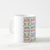 Positives Affirmations-Typografie-Muster Kaffeetasse (Vorderseite Links)