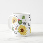 Positives Affirmationsgeschenk mit heller Sonnenbl Kaffeetasse (Vorderseite Links)