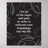 Positives Affirmative Forgiity Anger Management Poster (Vorne)