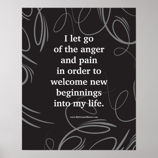 Positives Affirmative Forgiity Anger Management Poster (Vorne)