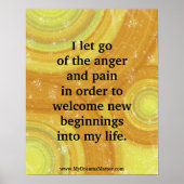 Positives Affirmative Forgiity Anger Management Poster (Vorne)