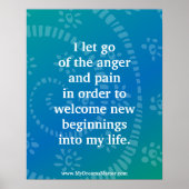 Positives Affirmative Forgiity Anger Management Poster (Vorne)