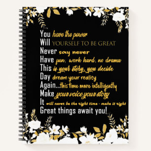 Positives Affirmative Notebook Notizblock