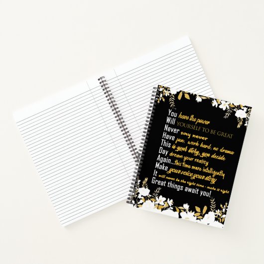 Positives Affirmative Notebook Notizblock (Innenseite)