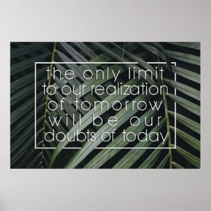 Positives affirmatives Zukunftszitat Wandbild Poster