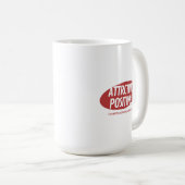 Positives Anziehen Glück Nur Typografie Design Kaffeetasse (VorderseiteRechts)