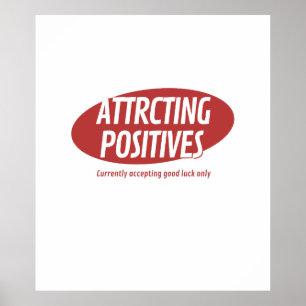 Positives anziehen, nur Glück typografie Des Poster
