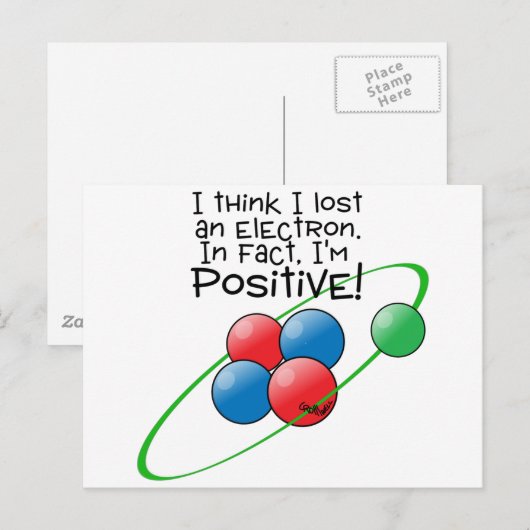 Positives Atom Postkarte (Vorne/Hinten)