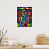 Positives Attitude-Klassenzimmer-Poster Poster (Küche)
