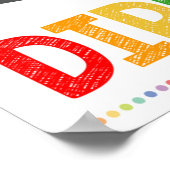 Positives Attitude Rainbow-Klassenposter Poster (Ecke)