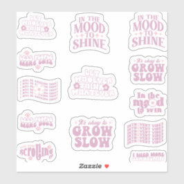 positives Bejahungszeitansatz Retro Aufkleber