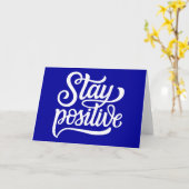 Positives Blau bleibe Karte (Gelbe Blume)