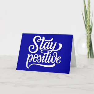 Positives Blau bleibe Karte