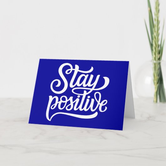 Positives Blau bleibe Karte (Vorderseite)