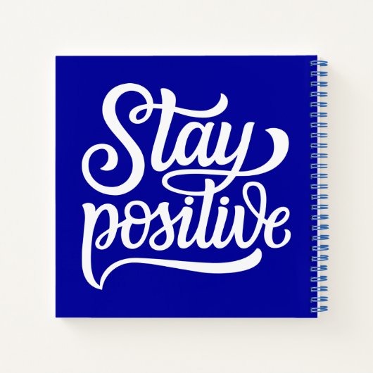 Positives Blau bleibe Notizblock (Rückseite)