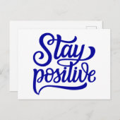 Positives Blau bleibe Postkarte (Vorne/Hinten)
