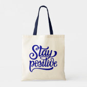 Positives Blau bleibe Tragetasche (Rückseite)