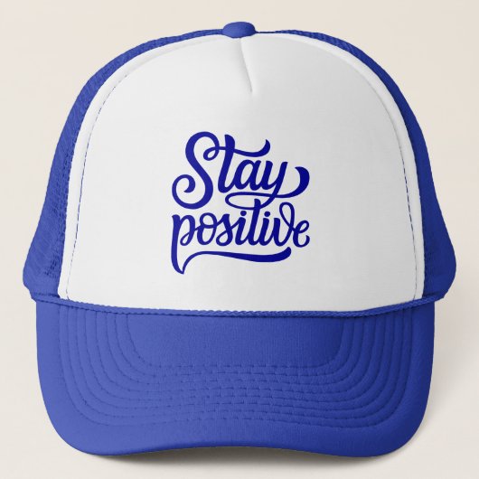 Positives Blau bleibe Truckerkappe (Vorderseite)