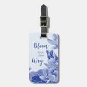 Positives Blossom Zitat Blüten Lotus Lily Gepäckanhänger (Vorderseite vertikal)