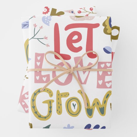 Positives Blumensortiment Geschenkpapier Set (Beispiel)