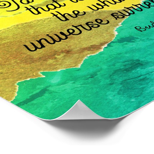 positives Buddha Zen Zitat zerrissene Papier-Kunst Poster (Ecke)