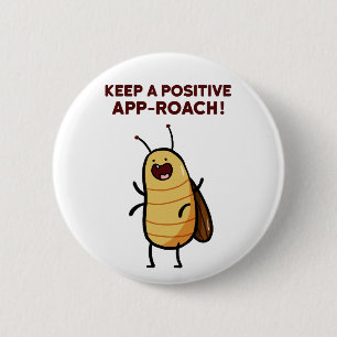 Positives Button für den Bug-Pun-Knopf für Kakerla