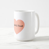 Positives Dankbares Herzpreisdesign Kaffeetasse (VorderseiteRechts)