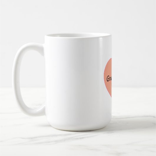 Positives Dankbares Herzpreisdesign Kaffeetasse (Links)