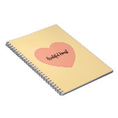 Positives Dankbares Herzpreisdesign Notizblock (Rechte Seite)