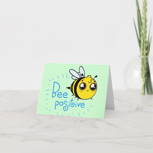 Positives Denken Bee Positive Niedliche Biene (Vorderseite)