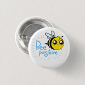 Positives Denken Bee Positive Niedliche Biene Button (Vorne & Hinten)