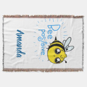 Positives Denken Bee Positive Niedliche Biene Decke (Vorderseite)