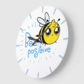 Positives Denken Bee Positive Niedliche Biene Große Wanduhr (Winkel)