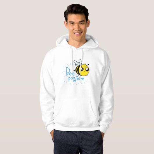 Positives Denken Bee Positive Niedliche Biene Hoodie (Vorne ganz)