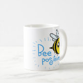 Positives Denken Bee Positive Niedliche Biene Kaffeetasse (VorderseiteRechts)