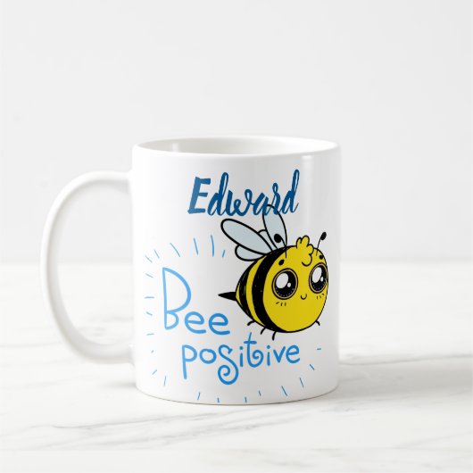 Positives Denken Bee Positive Niedliche Biene Kaffeetasse (Links)