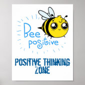 Positives Denken Bee Positive Niedliche Biene Poster (Vorne)